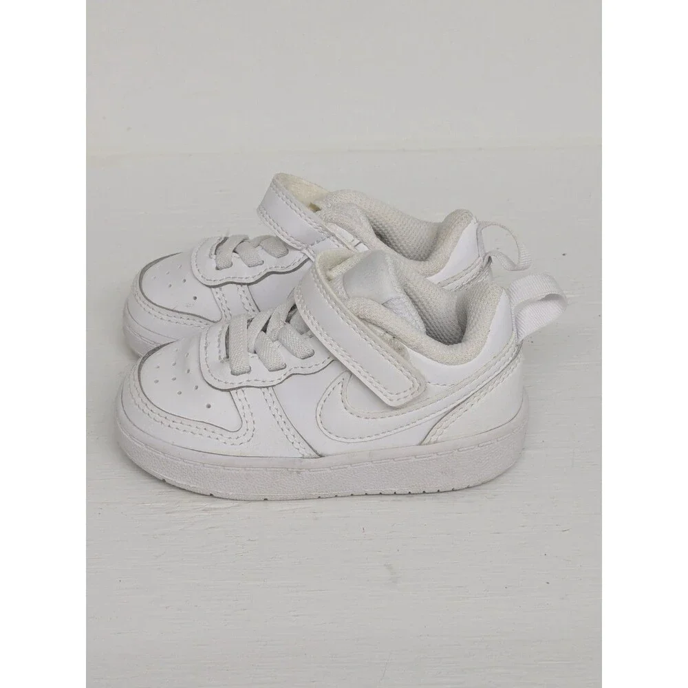 NIKE AIR FORCE 1 LOW RISE WHITE/WHITE SNEAKERS SHOES UNISEX  SIZE 5C TODDLER